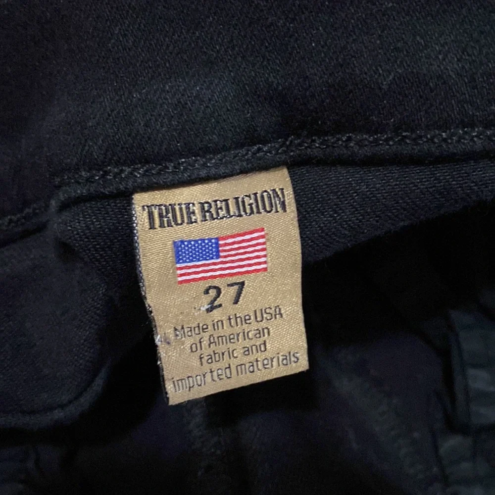 True Religion Black Joey Flared Jean Size 27 - Picture 12 of 15